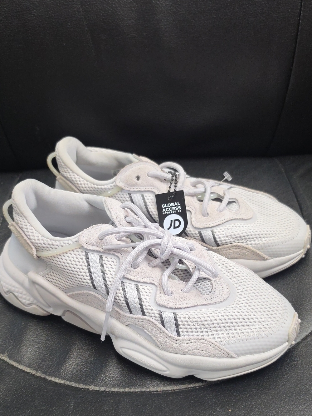 adidas Kids White Mesh Lace-Up Sneakers